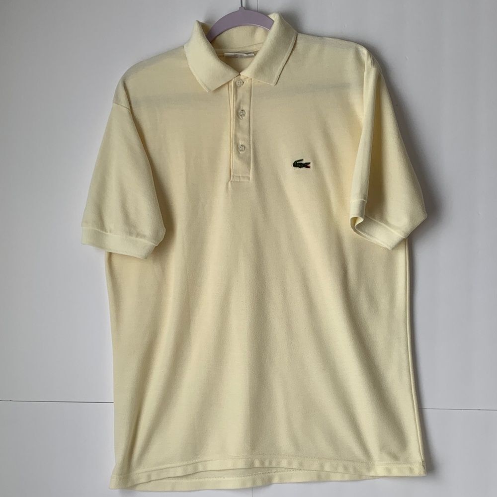 Lacoste Men's Light Yellow Polo Shirt Size XXL